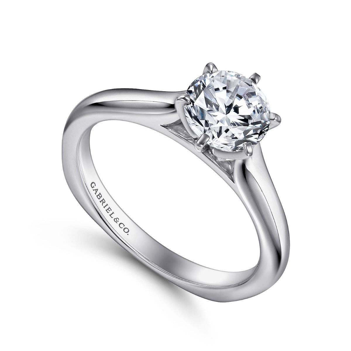 Allie - Platinum Round Semi-Mount Ring