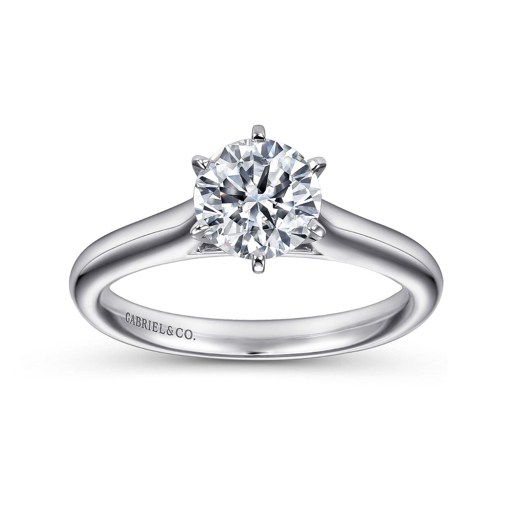 Allie - Platinum Round Semi-Mount Ring