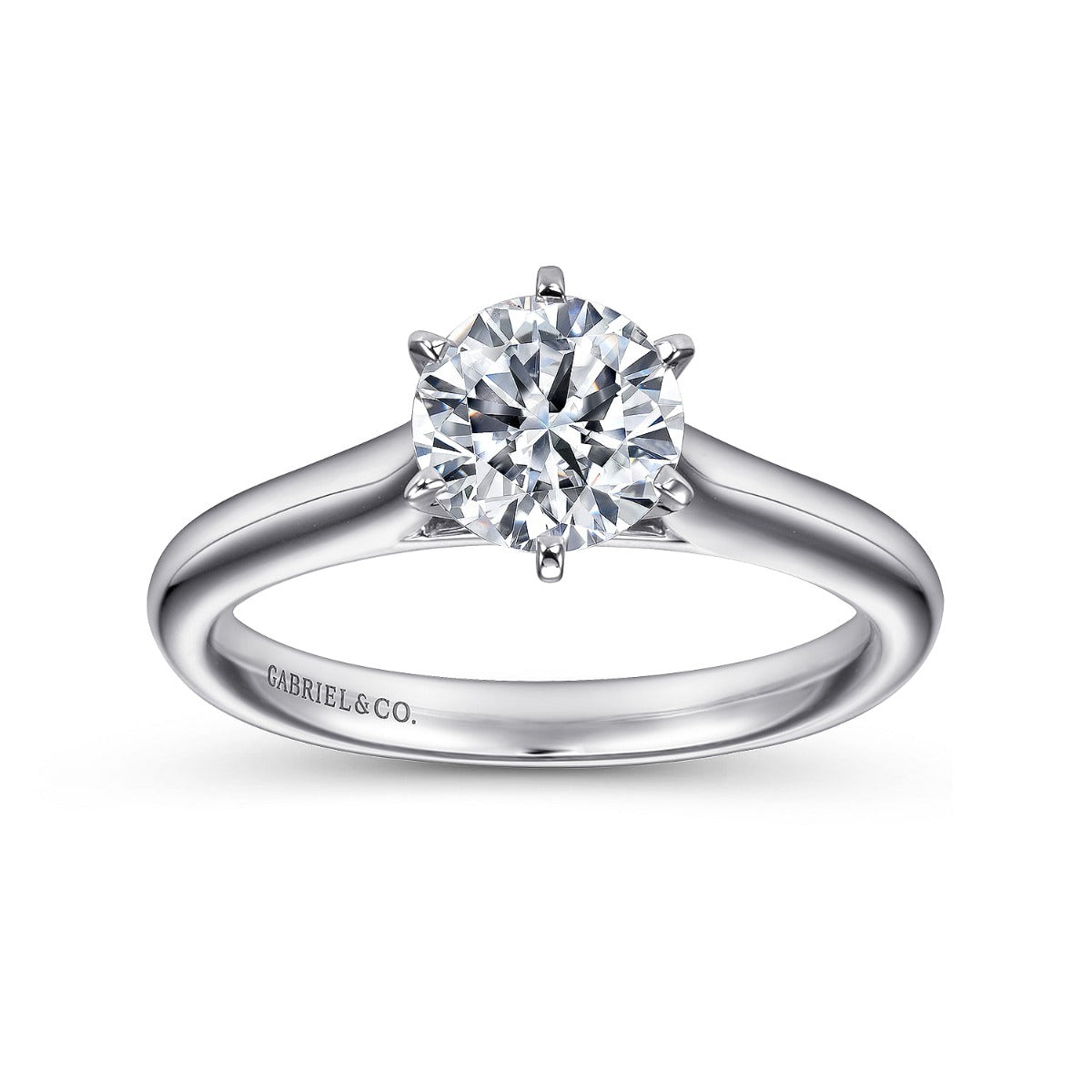 Allie - Platinum Round Semi-Mount Ring