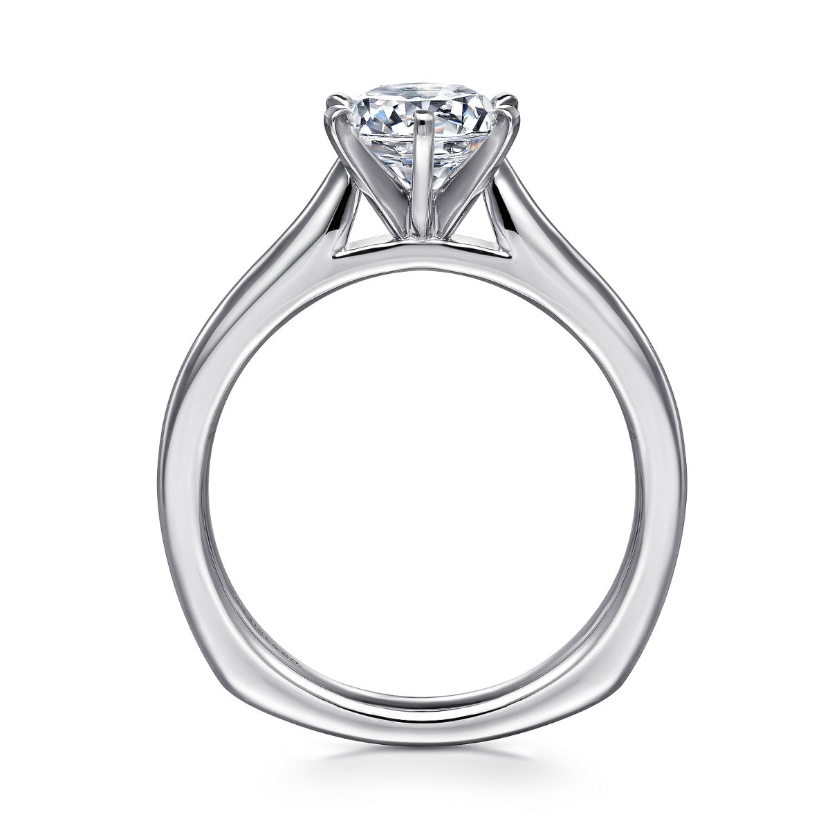 Allie - 14K White Gold Round Semi-Mount Ring