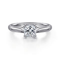 Lauren - 14K White Gold Cushion Cut Semi-Mount Ring