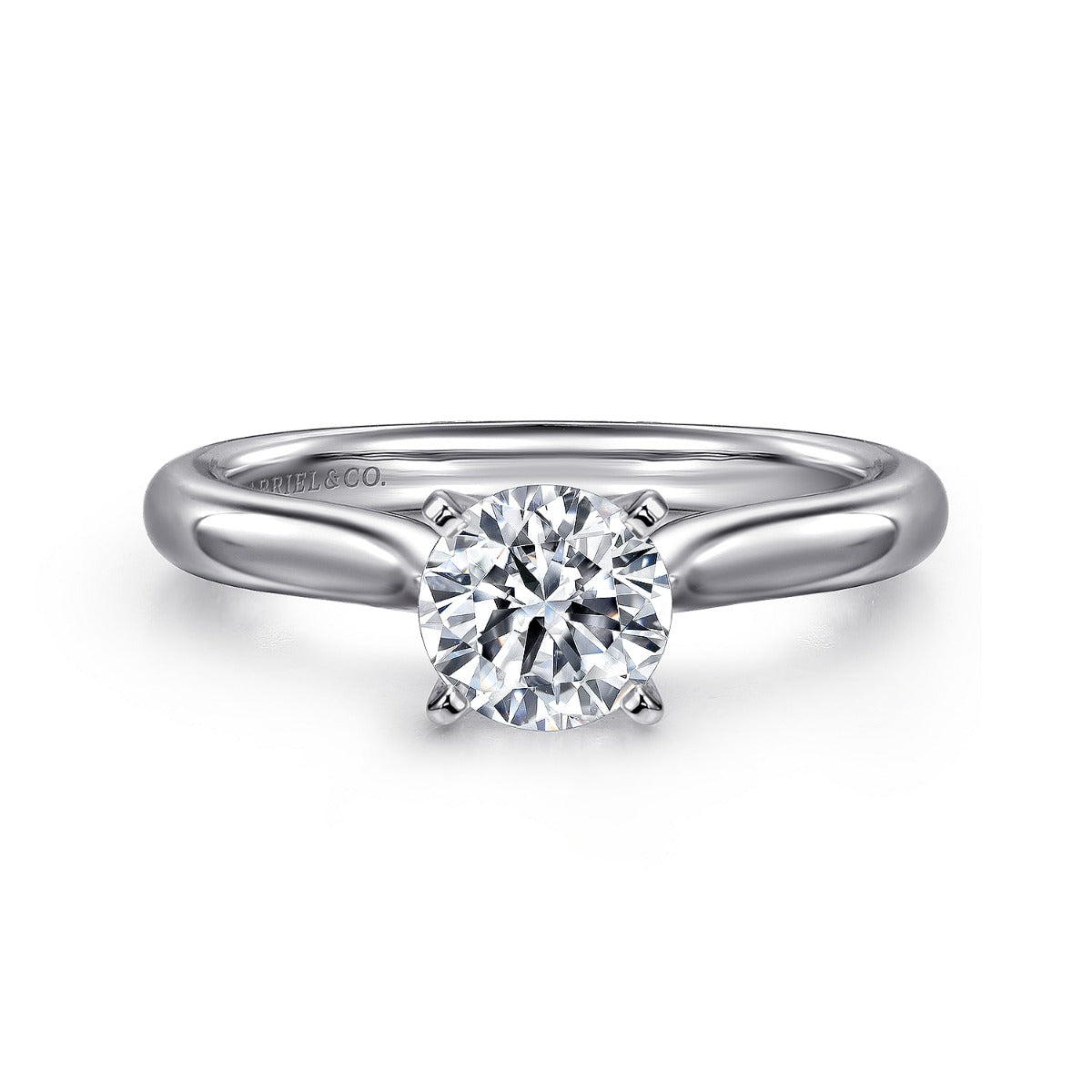Lauren - Platinum Round Semi-Mount Ring