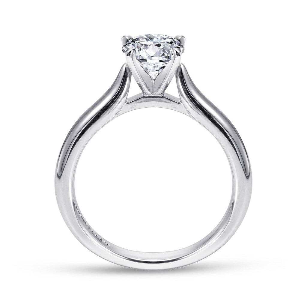 Lauren - Platinum Round Semi-Mount Ring