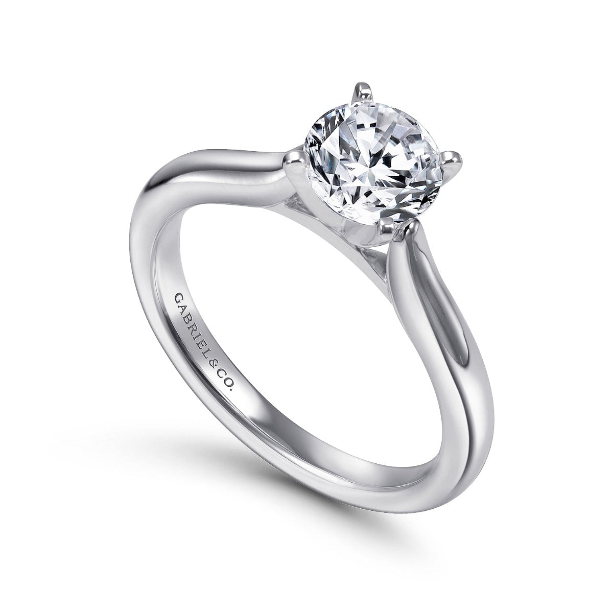 Lauren - Platinum Round Semi-Mount Ring