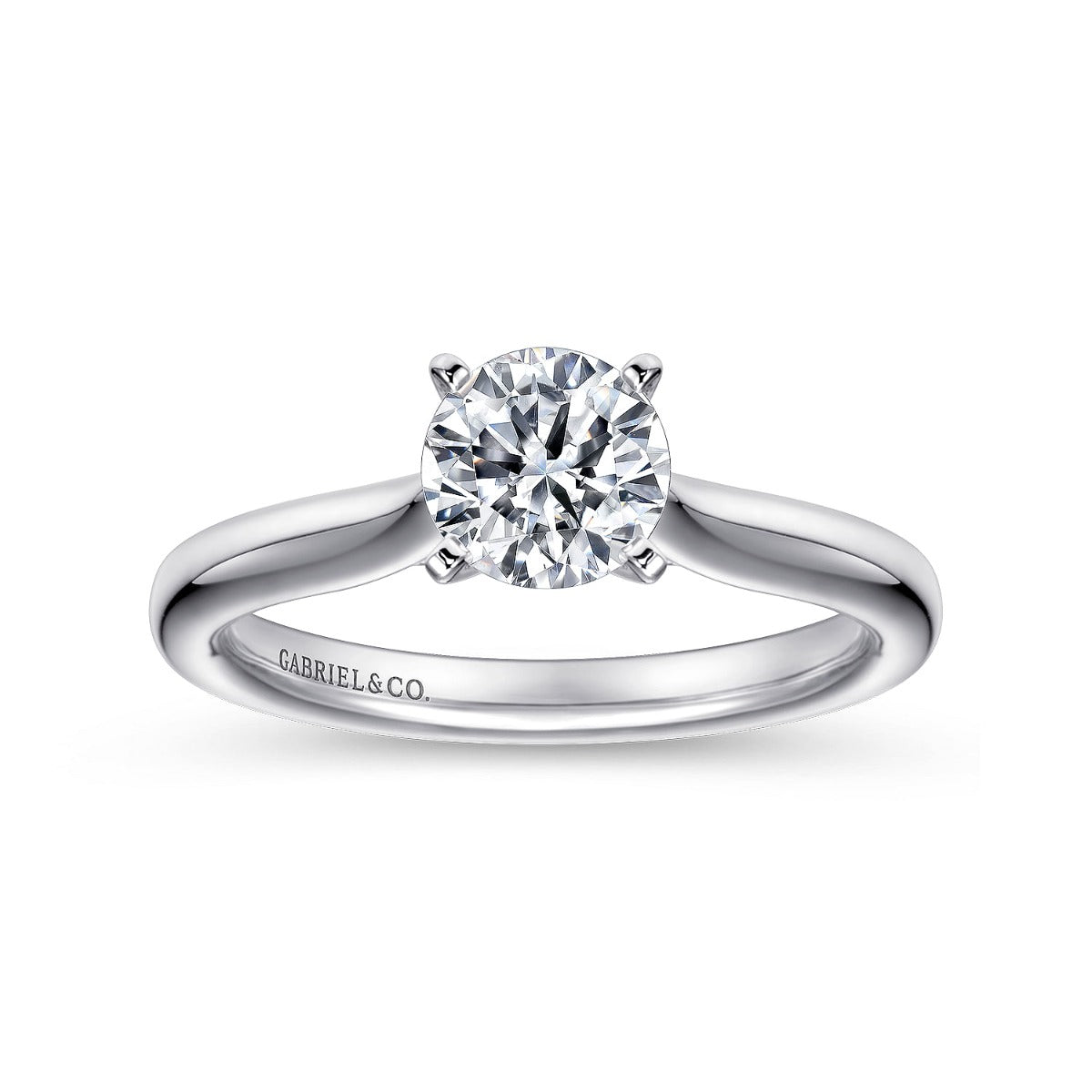Lauren - Platinum Round Semi-Mount Ring