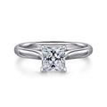 Lauren - 14K White Gold Princess Cut Semi-Mount Ring