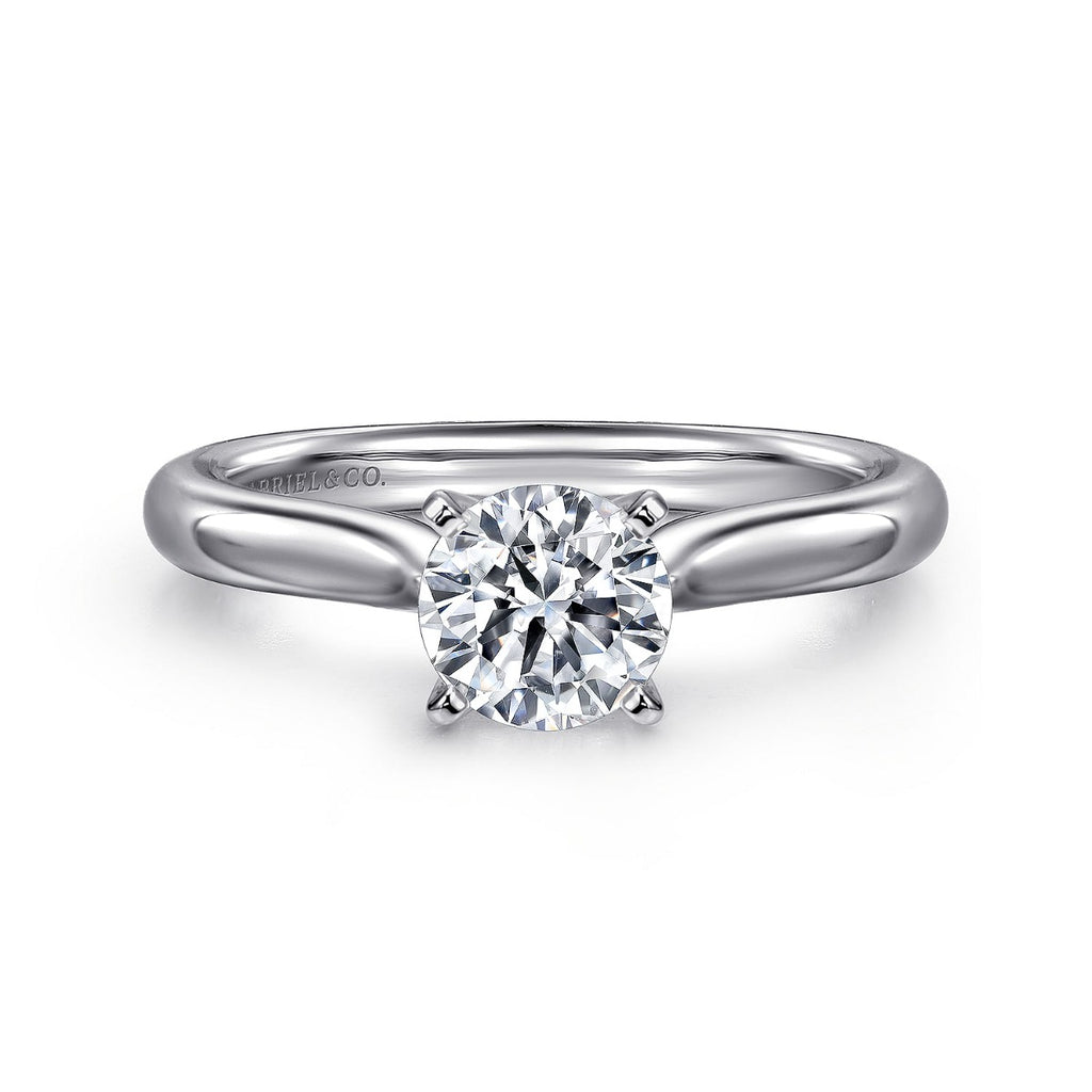 Lauren - 14K White Gold Round Semi-Mount Ring