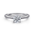 Lauren - 14K White Gold Round Semi-Mount Ring