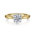 Michelle - 14K White-Yellow Gold Round Semi-Mount Ring