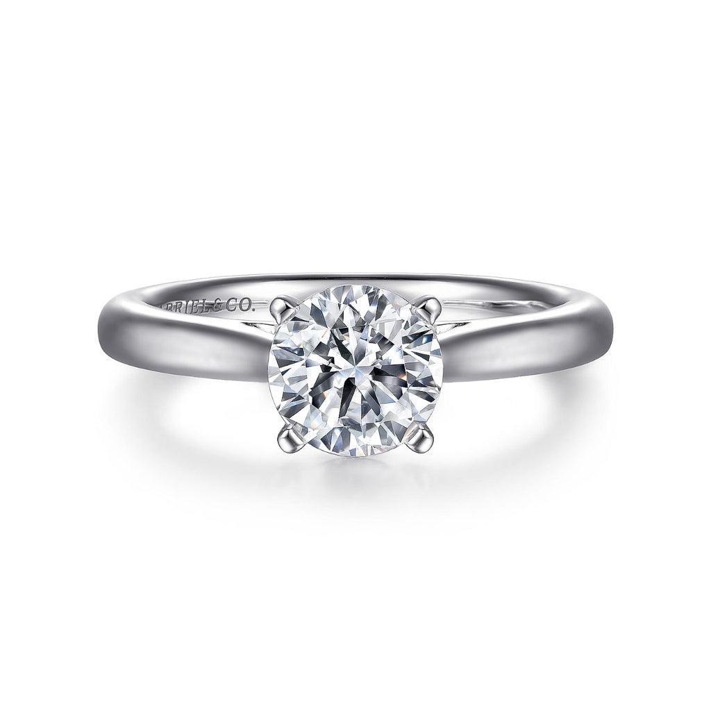 Michelle - 14K White Gold Round Semi-Mount Ring