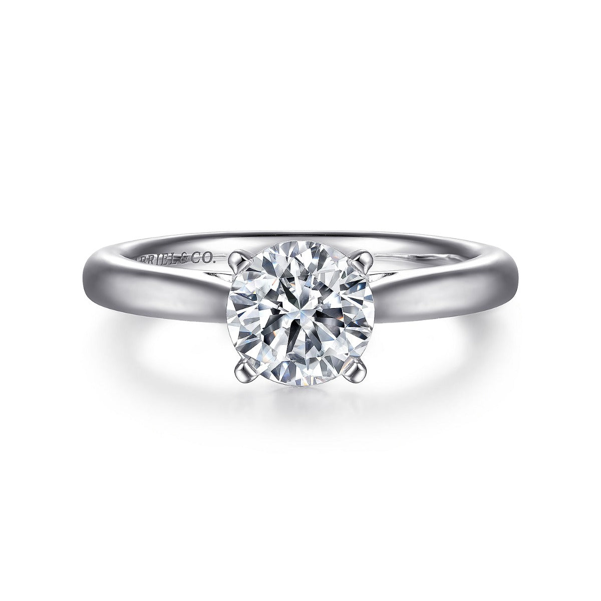 Michelle - 14K White Gold Round Semi-Mount Ring