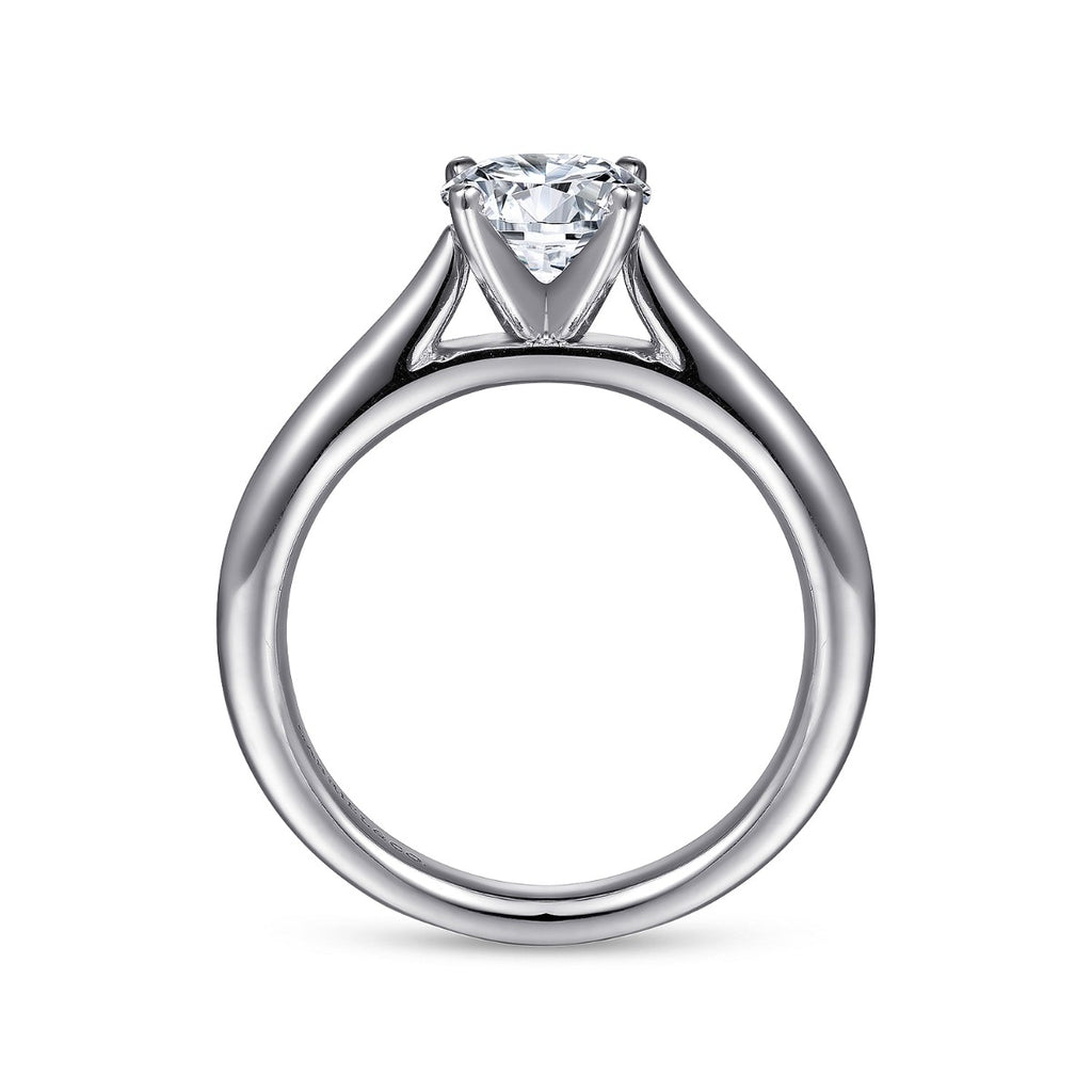 Michelle - 14K White Gold Round Semi-Mount Ring