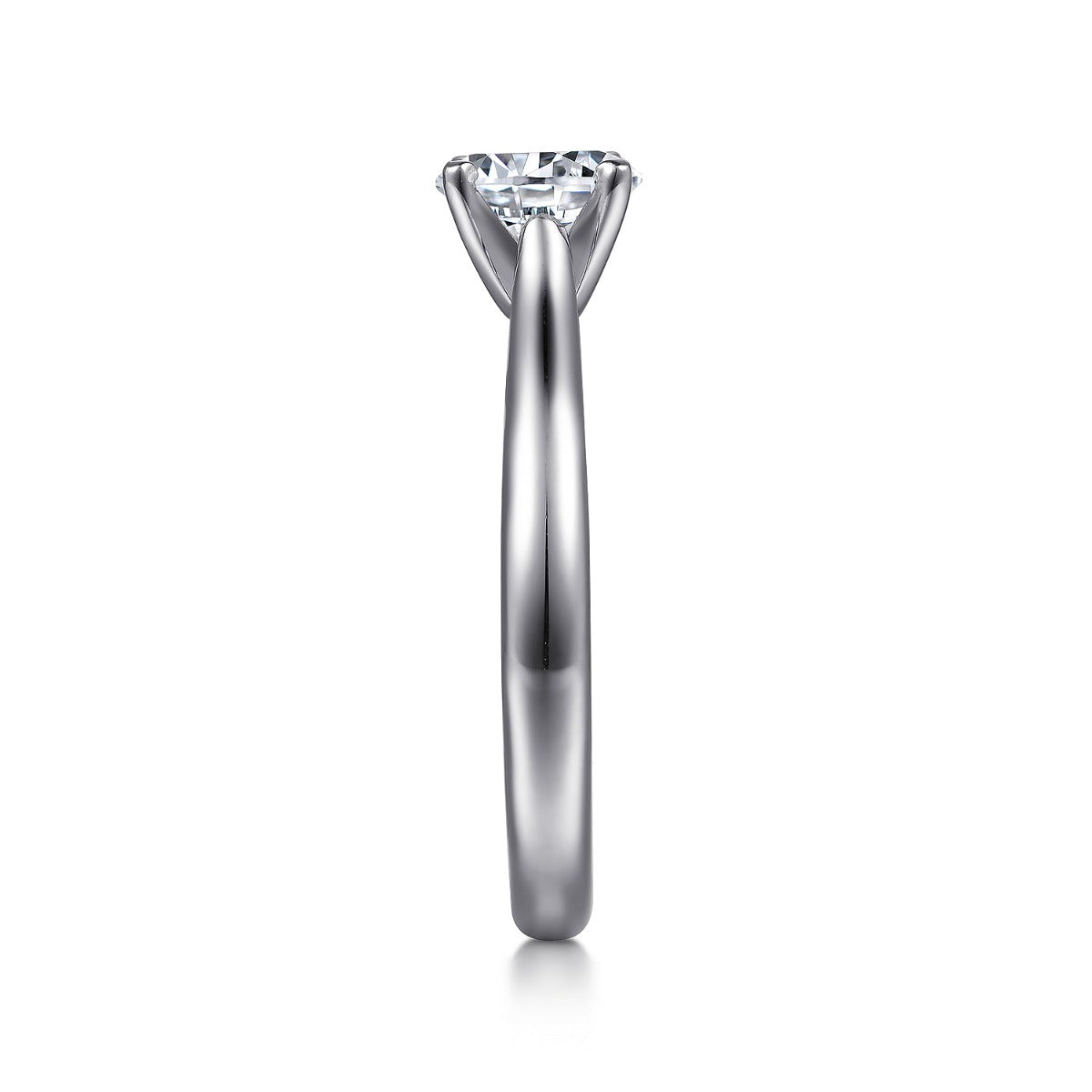 Michelle - 14K White Gold Round Semi-Mount Ring