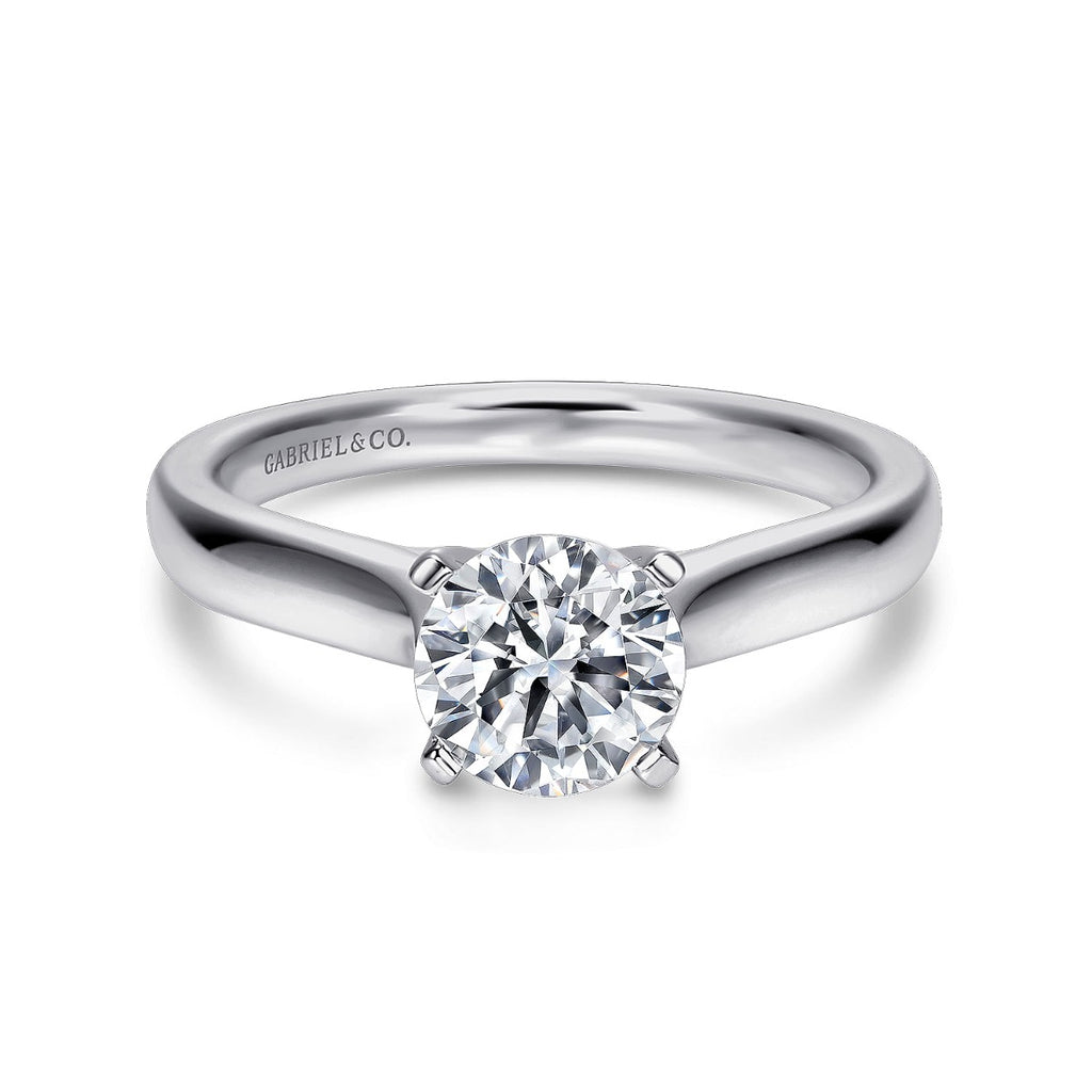 McKinley - 14K White Gold Round Semi-Mount Ring