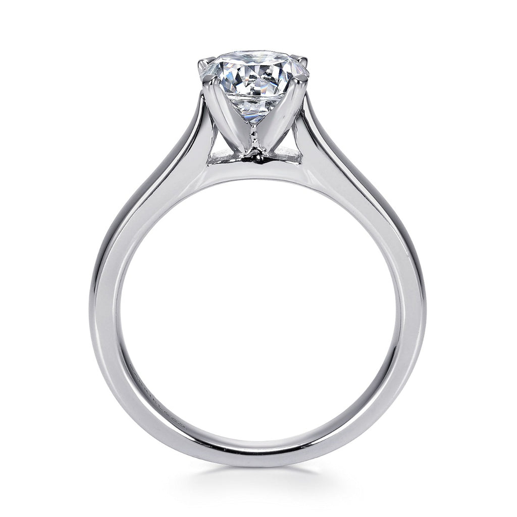 McKinley - 14K White Gold Round Semi-Mount Ring
