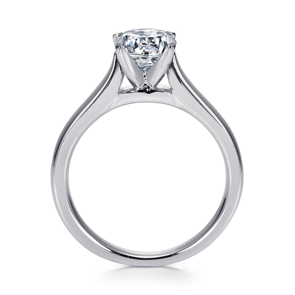 McKinley - 14K White Gold Round Semi-Mount Ring