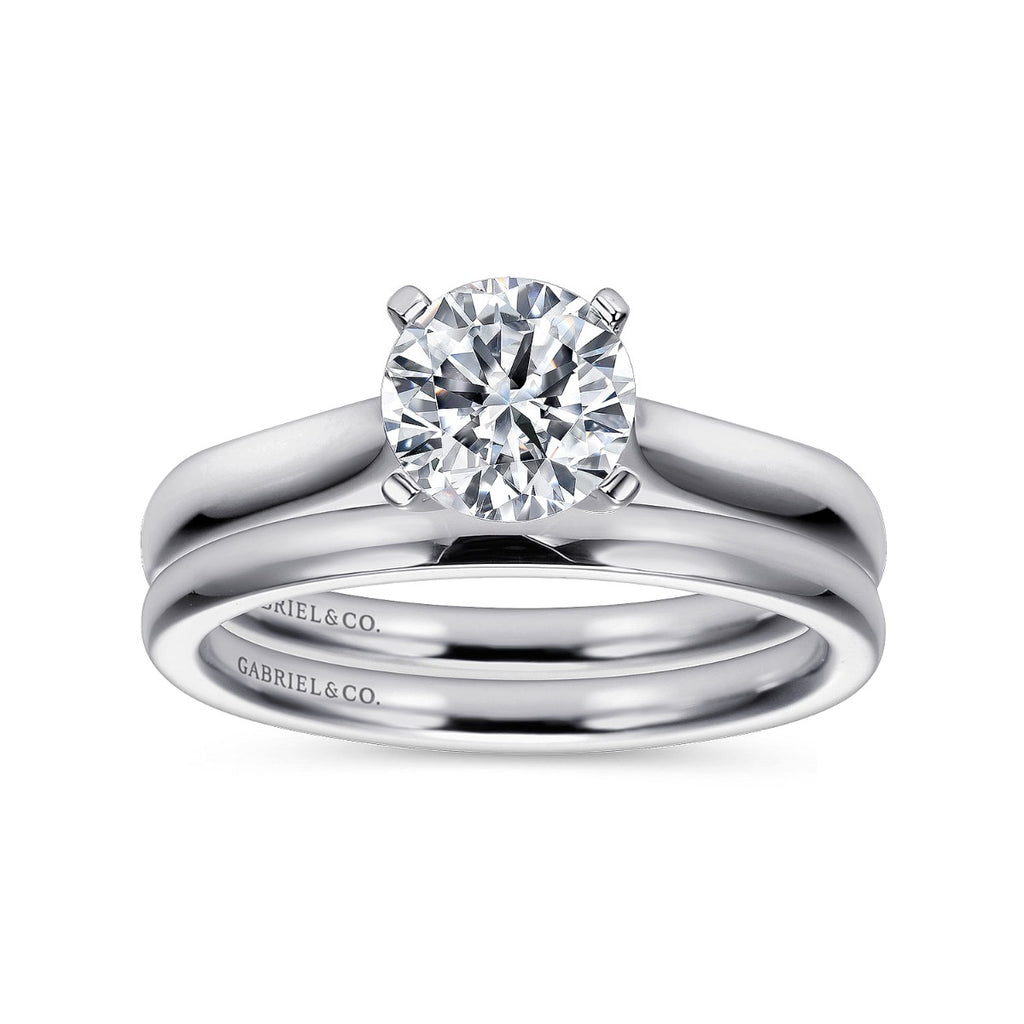 McKinley - 14K White Gold Round Semi-Mount Ring