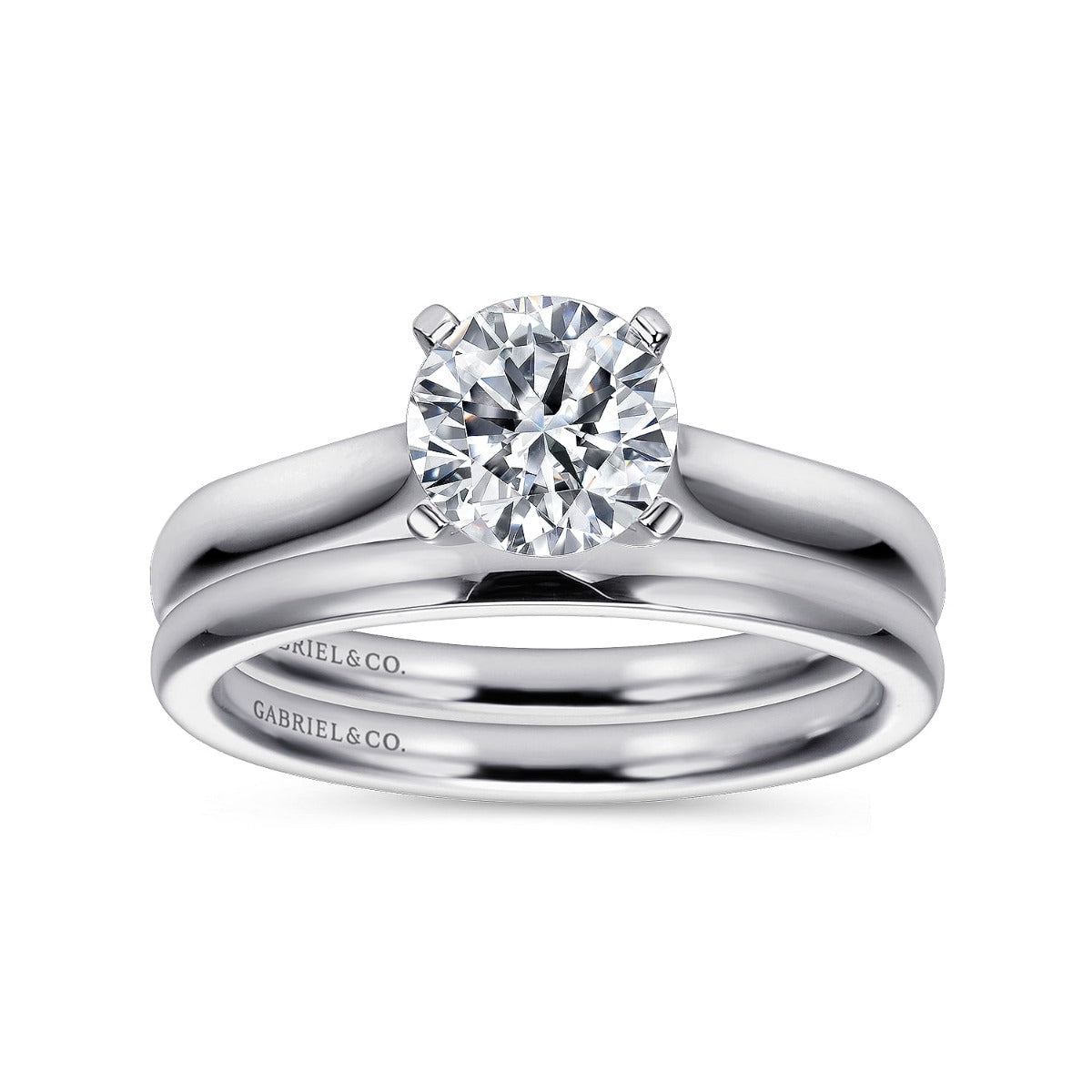 McKinley - 14K White Gold Round Semi-Mount Ring
