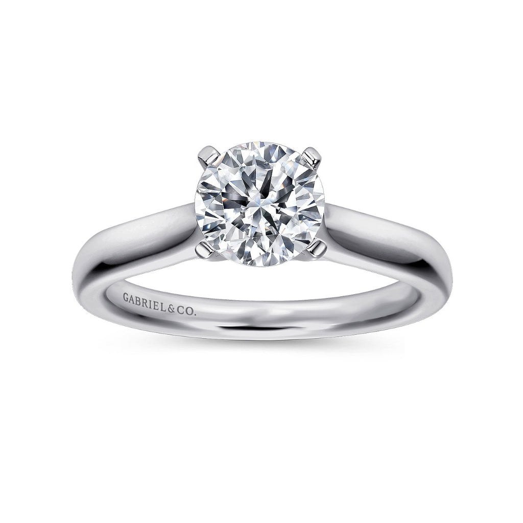 McKinley - 14K White Gold Round Semi-Mount Ring