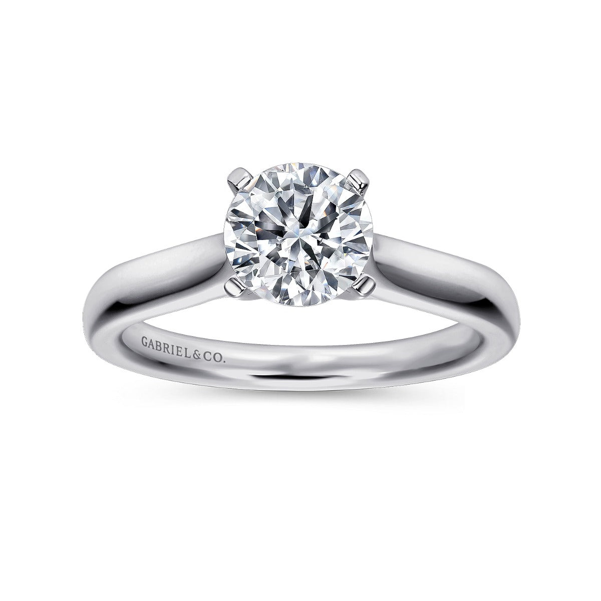 McKinley - 14K White Gold Round Semi-Mount Ring