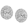 Radiant Elegance Lab Grown 1 CTW Oval Halo Earrings