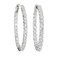 Brilliance Hoops Lab Grown 5 ctw Diamond Earrings in White Gold IGI Certified