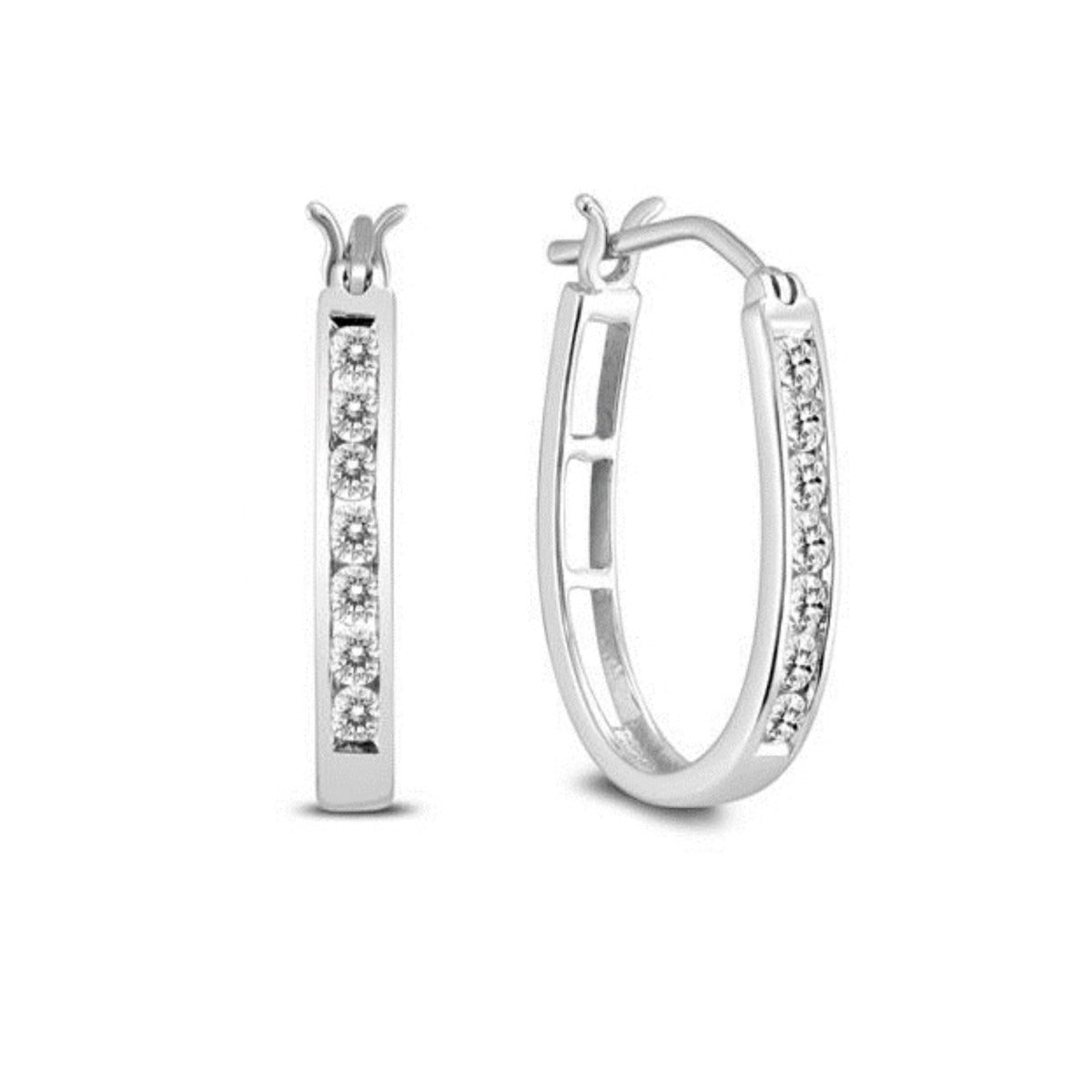 Sparkling Harmony Lab Grown .5 CTW Diamond Hoop Earrings