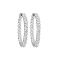 Endless Sparkle Lab Grown 5 ctw White Gold Diamond Hoop Earrings