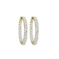 Endless Sparkle Lab Grown 5 ctw Yellow Gold Diamond Hoop Earrings
