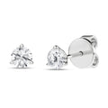 3-Prong Martini Solitaire Stud Earrings (Round)