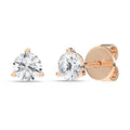 3-Prong Martini Solitaire Stud Earrings (Round)