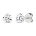 3-Prong Martini Solitaire Stud Earrings (Round)