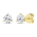 3-Prong Martini Solitaire Stud Earrings (Round)