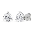 3-Prong Martini Solitaire Stud Earrings (Round)
