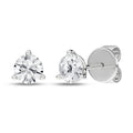 3-Prong Martini Solitaire Stud Earrings (Round)