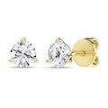 3-Prong Martini Solitaire Stud Earrings (Round)