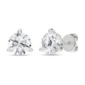 3-Prong Martini Solitaire Stud Earrings (Round)