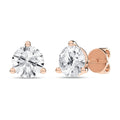 3-Prong Martini Solitaire Stud Earrings (Round)