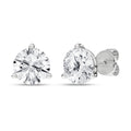 3-Prong Martini Solitaire Stud Earrings (Round)