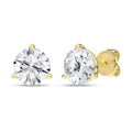 3-Prong Martini Solitaire Stud Earrings (Round)