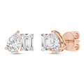 Toi Et Moi Stud Earrings (Emerald & Pear)