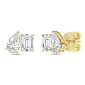 Toi Et Moi Stud Earrings (Emerald & Pear)
