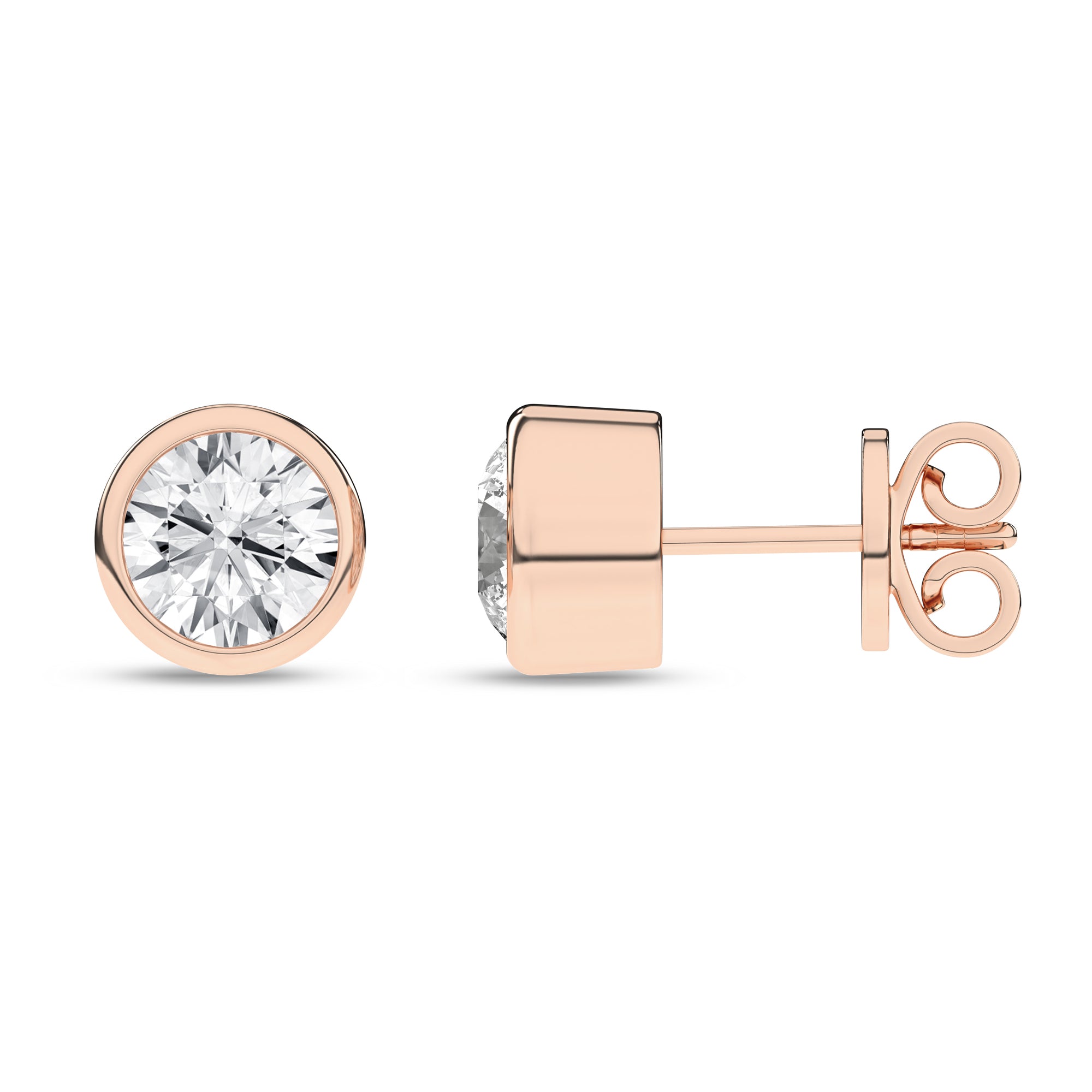 Yvaine Zenith 14K Rose Gold lab grown diamond Earrings
