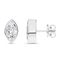 Bezel-Set Solitaire Stud Earrings (Marquise)