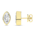 Bezel-Set Solitaire Stud Earrings (Marquise)