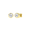 Bezel-Set Solitaire Earrings (Round)