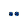 14k White Gold .50ct Blue Sapphire Stud Earrings