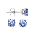14k White Gold .50ct Tanzanite Stud Earrings