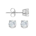 14k White Gold .50ct White Topaz Stud Earrings