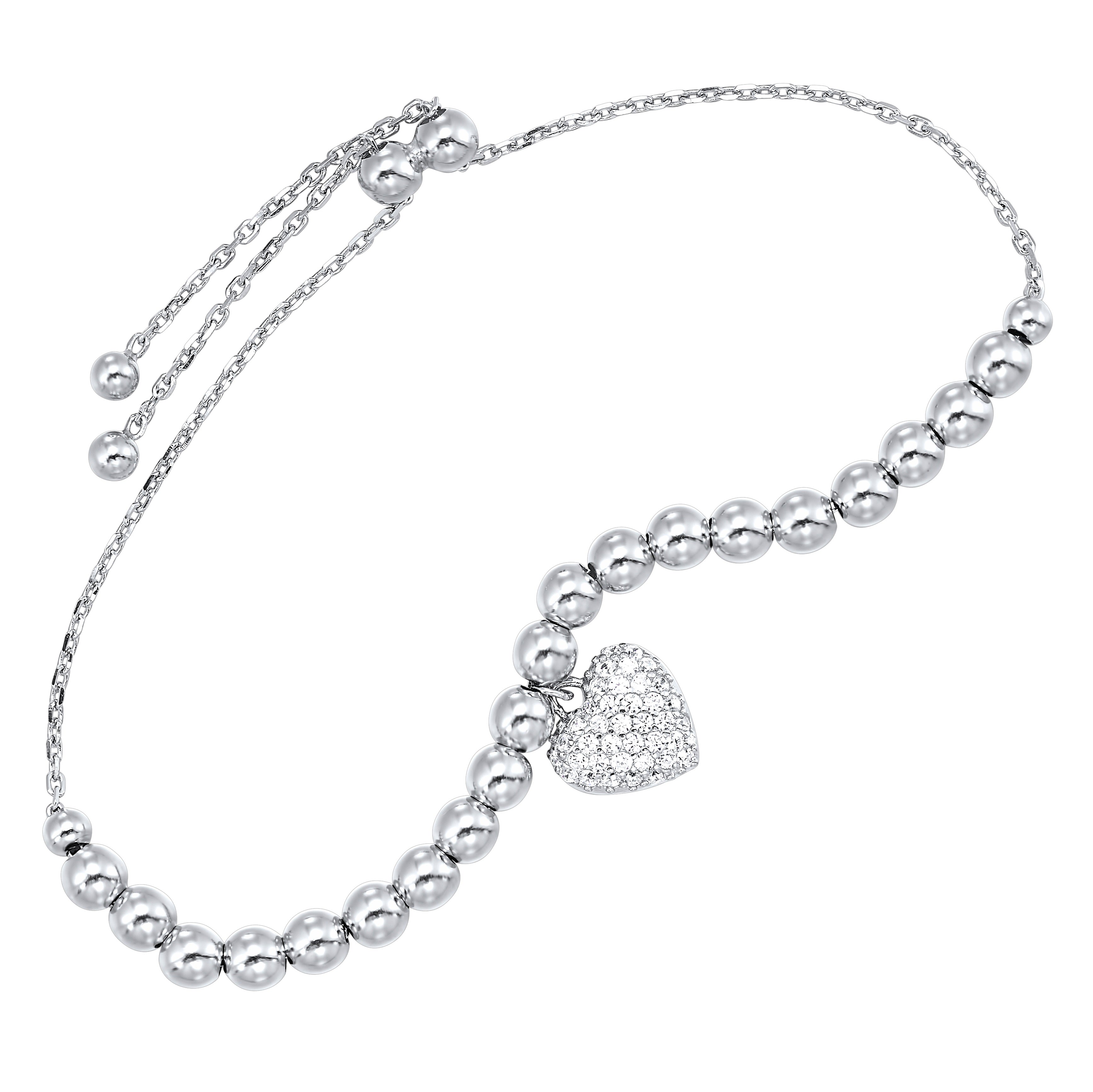 Front View Silver Classic Book Bolo Bracelet